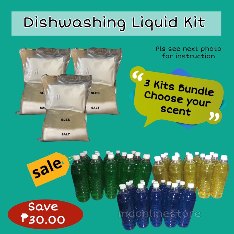 Dishwashing Liquid Kit 3 Kits Bundle (Pls see photos for instruction
