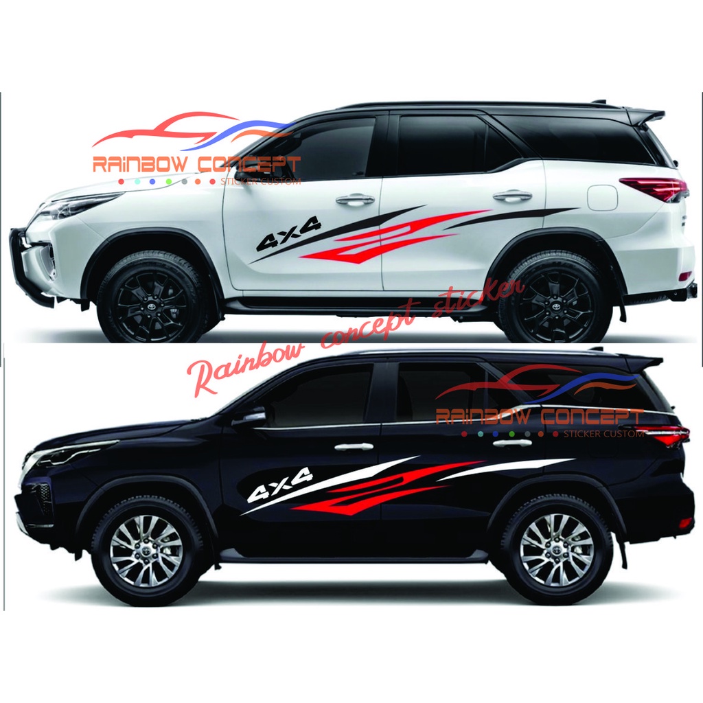 Fortuner sticker sticker The Coolest 4x4 side body toyota fortuner