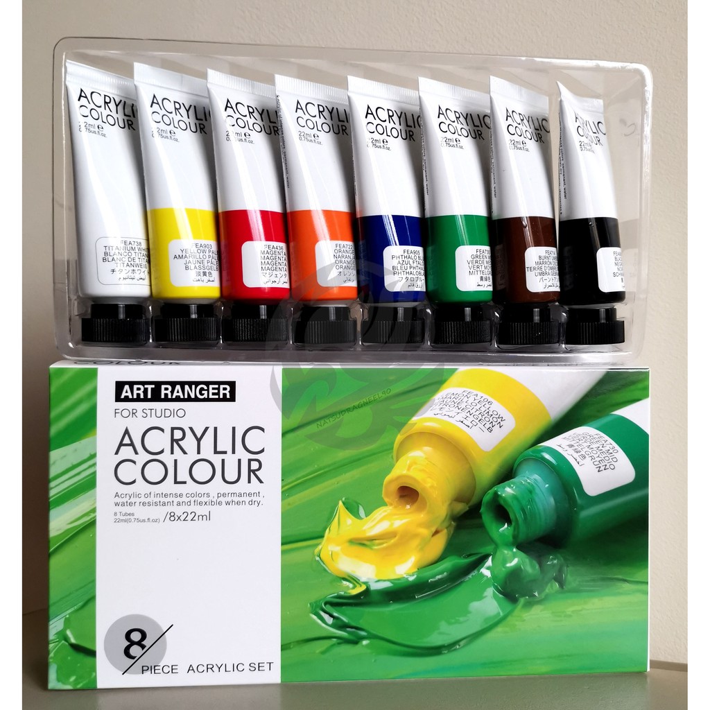 [8x22ml 6x75ml] Art Ranger Acrylic Paint Set Shopee Philippines