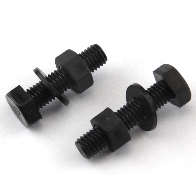 Black Nylon Outer Six Combination Screws Plastic Bolt Nuts Flat Cushion