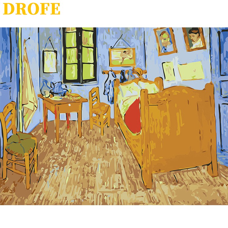 DROFE 40x50cm Van Gogh's Famous Paintings Paint By Numbers Unframed
