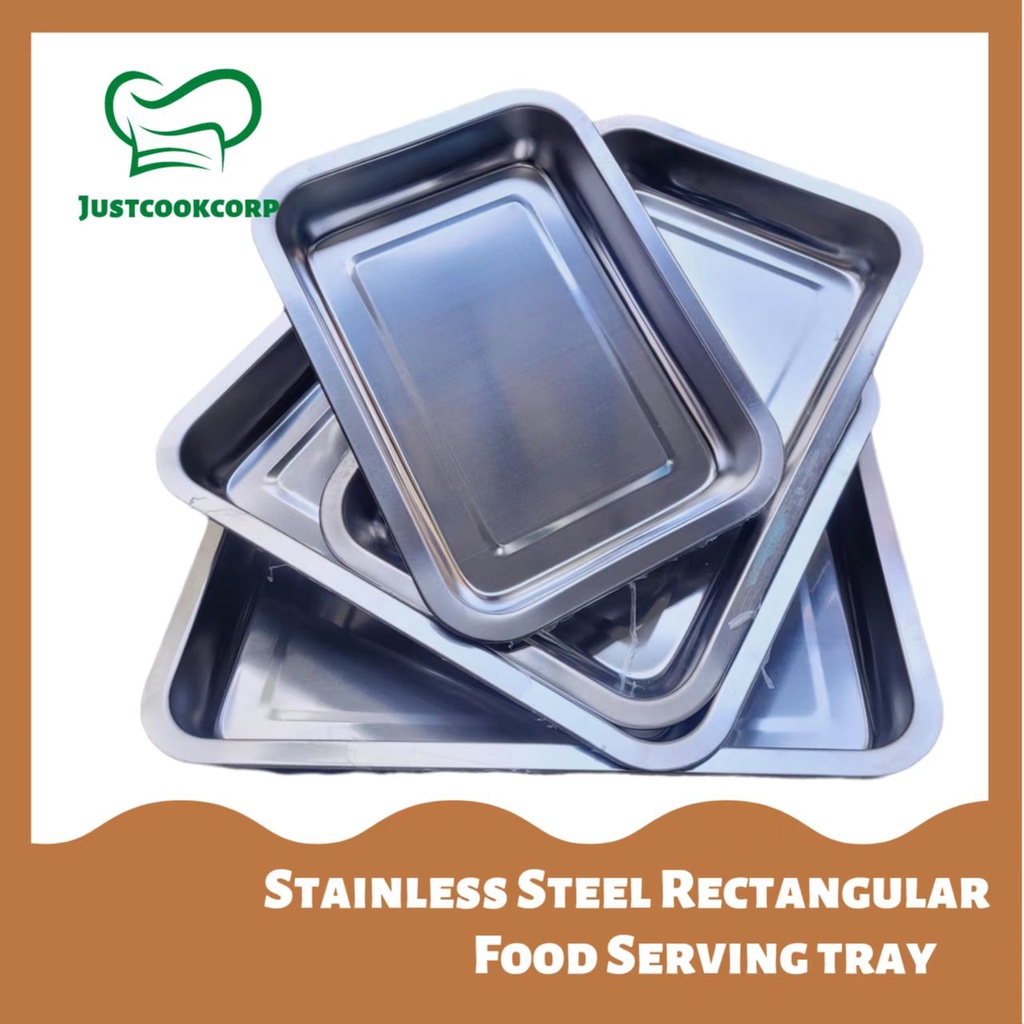 Stainless Steel Rectangular Kitchen Serving Tray Food Tray Shopee Philippines