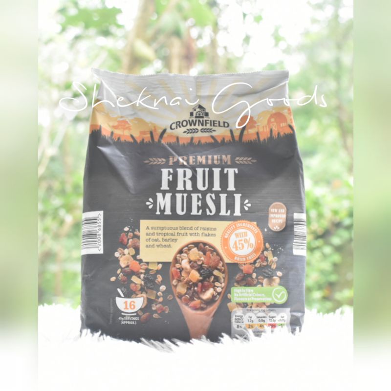 Crownfield UK Luxury 45 Fruit Muesli No Added Salt 750g Shopee