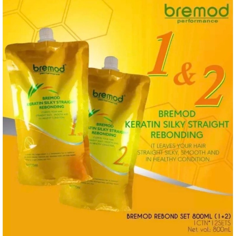 Bremod Rebonding Silky Straight Hair Rebond Set 800ml Shopee Philippines