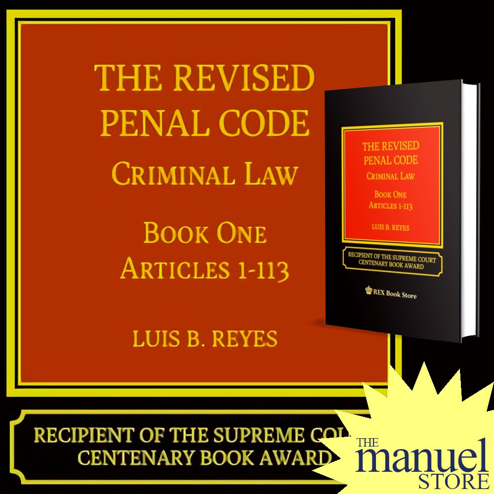 Reyes Book 1 (2021) Revised Penal Code Criminal Law One I By