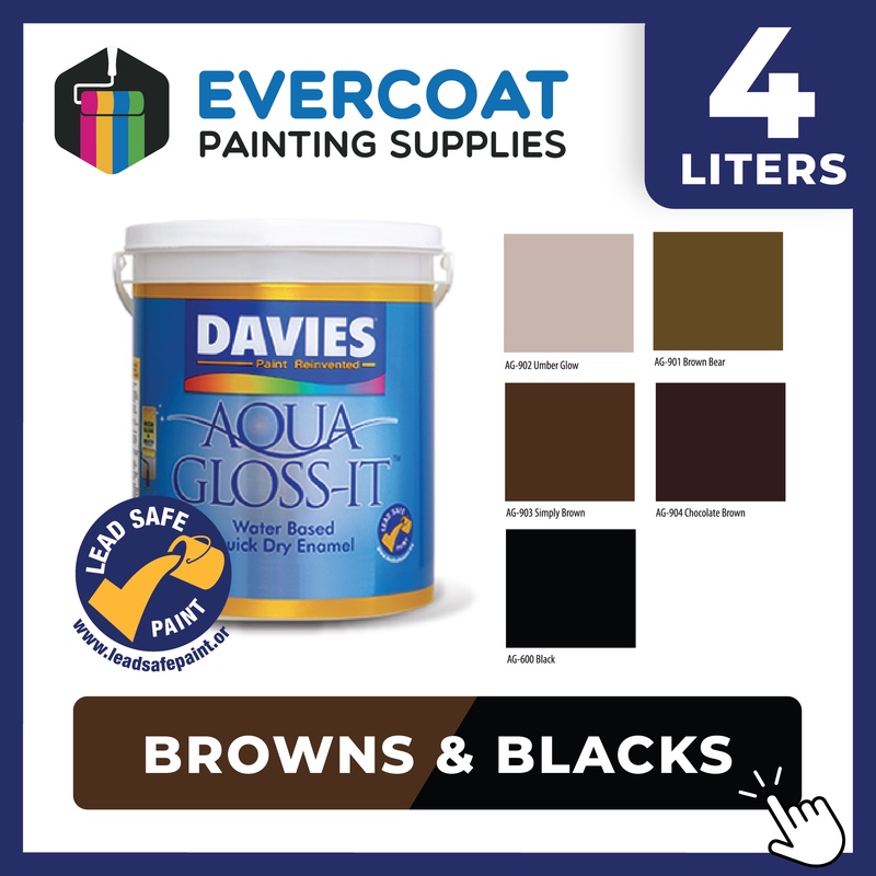 Davies Paints for Wood and Metal Aqua GlossIt 4Liters (Browns