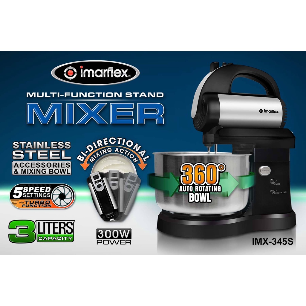 Imarflex IMX345S Stand Mixer / Hand Mixer (HX) Shopee Philippines
