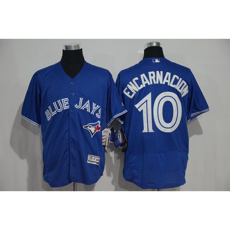 MLB Jerseys Blue Jays 10 Encarnacion short sleeve game training