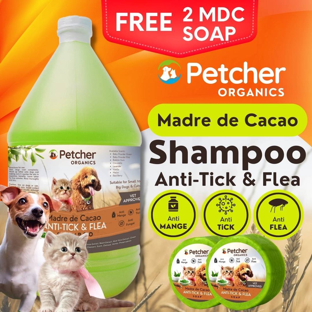 Petcher Organics Madre De Cacao Citronella Scent 1 Gallon Pet Shampoo