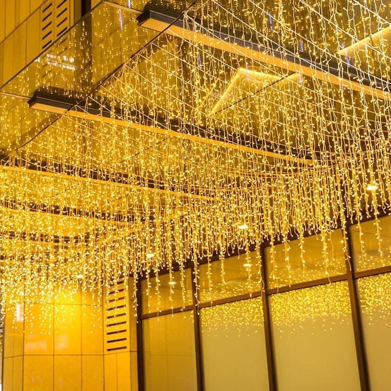 Fea 200pcs lights Curtain LED Warm Wall Christmas Tree Curtain