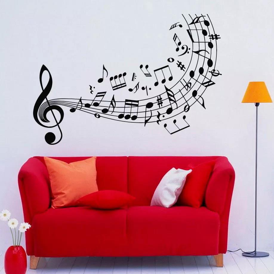Music Notes Wall Decal Vinyl Treble Clef Music Wall Sticker Home
