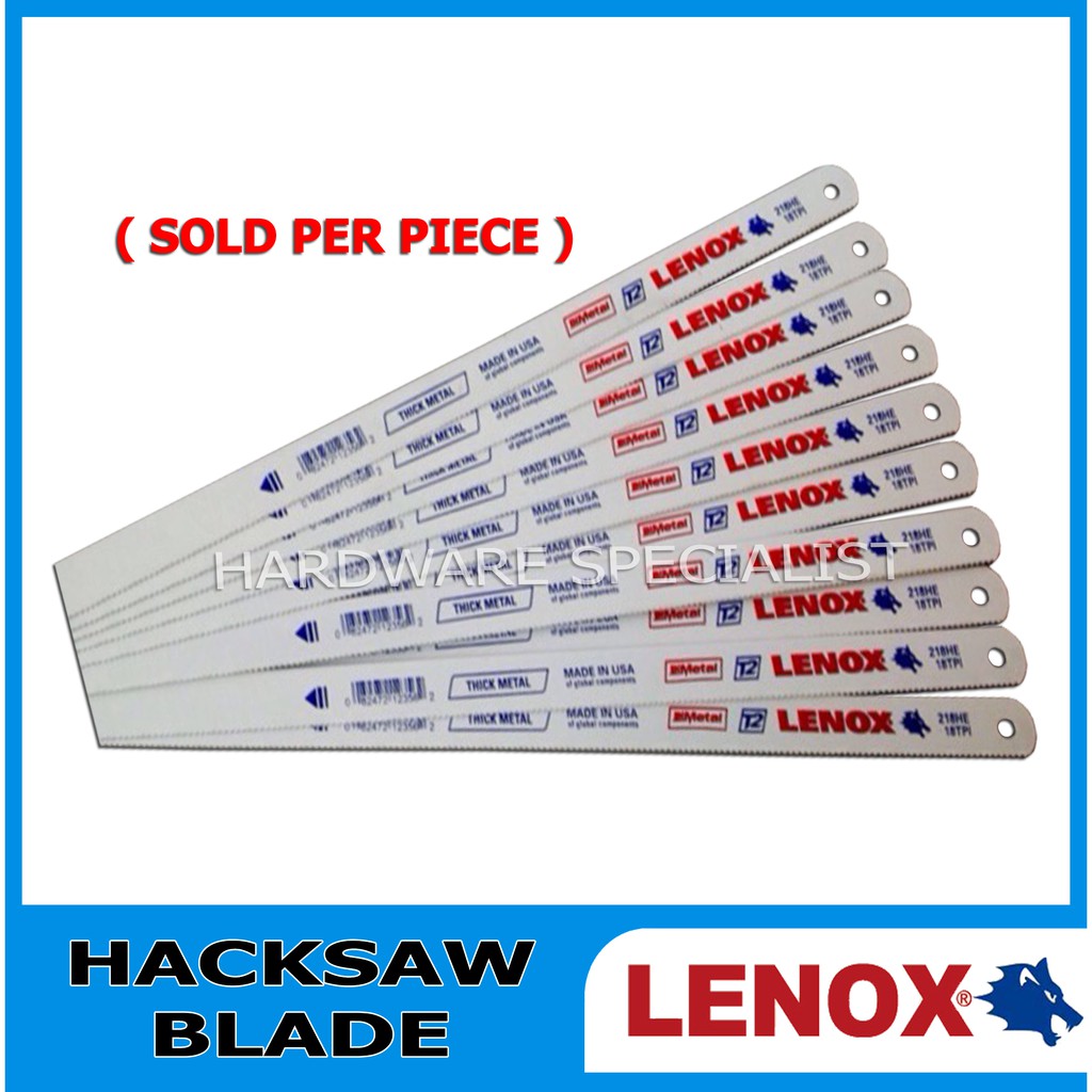 Lenox Hacksaw Blade Thick Metal SINGLE BLADE Original Shopee Philippines