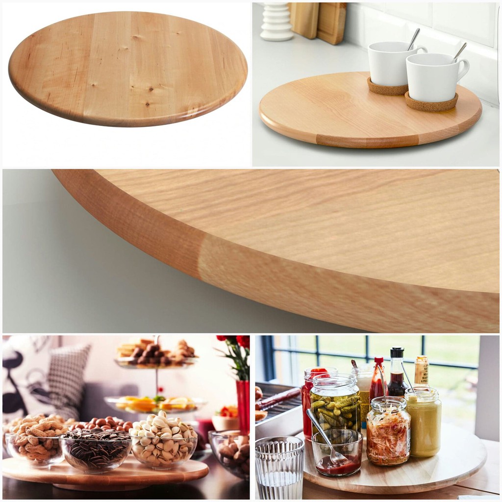 IKEA WOODEN KNEADING/ CHOPPING BOARD, LAZY SUSAN /rotating cheese board