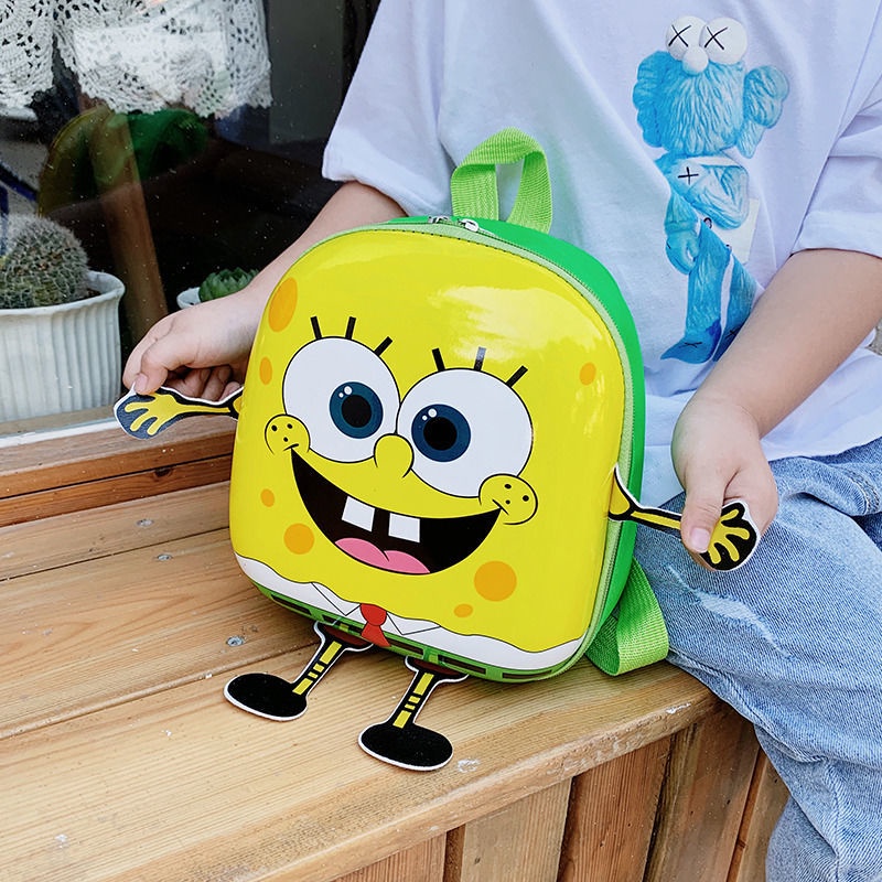 Children Spongebob 13 Years Old Kindergarten Backpack Cute Cartoon