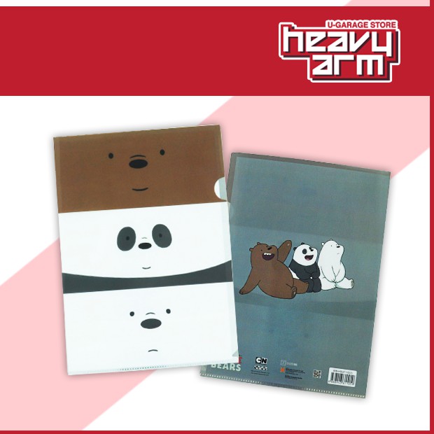 We Bare Bears Grizzly Panda Ice A4 Folder with 2 Layers C WBB A4 Folder