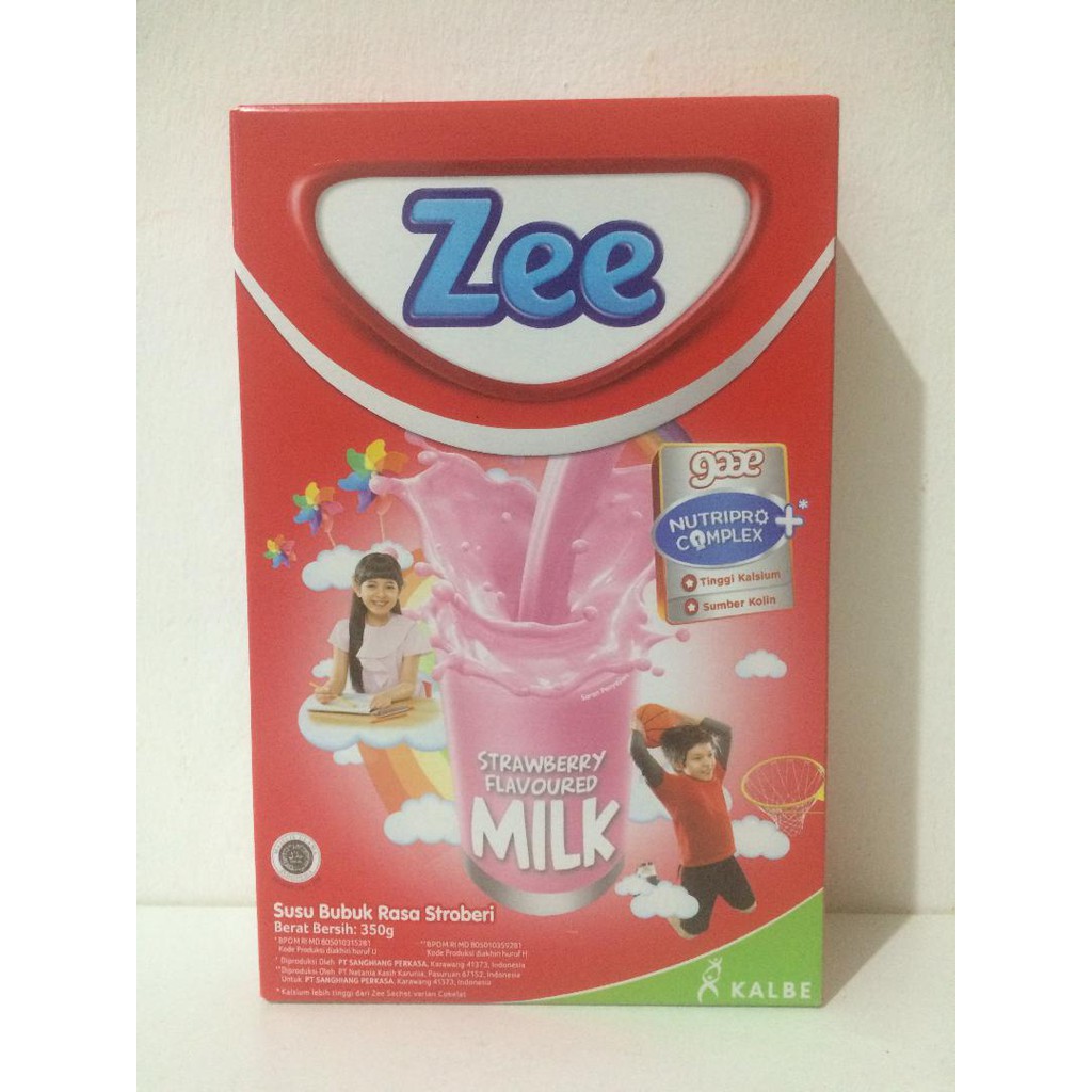 Zee Strawberry Flavoured Milk Powder Strawberry Flavor 350g 350gram