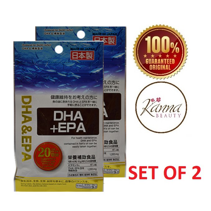 Daiso DHA + EPA Omega3 Fatty Acid Supplement SET of 2 Shopee Philippines
