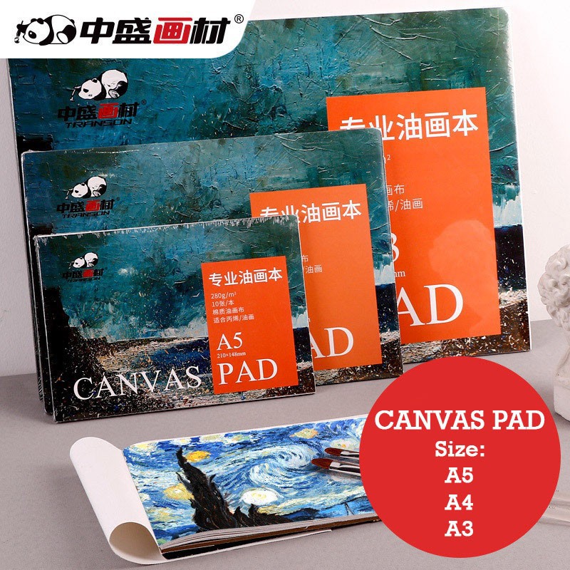 Canvas Pad for Oil painting on linseed canvas, acrylic painting on
