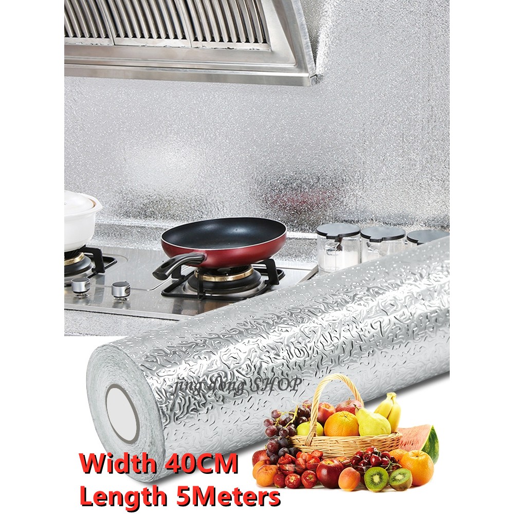 Oilproof wallpaper sticker kitchen waterproof adhesive wall decor PVC design home sale roll DIY