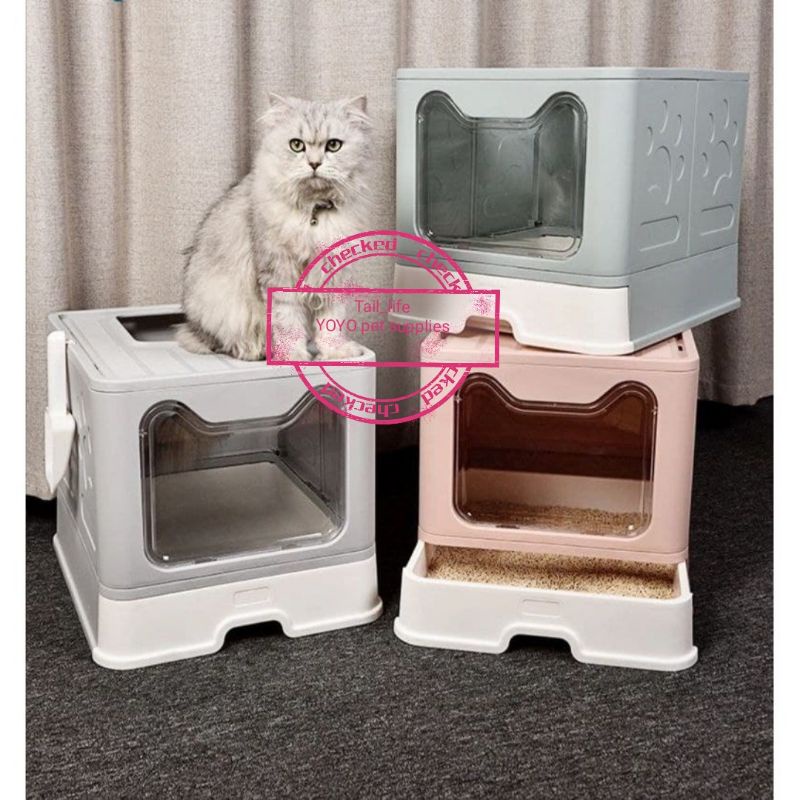 【Philippine cod】 Foldable Cat Litter Box Large Shopee Philippines