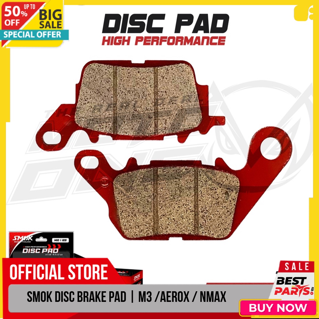 SMOK BRAKE PAD DISC PAD for MIO I 125 M3 / AEROX / NMAX Front (THAILAND