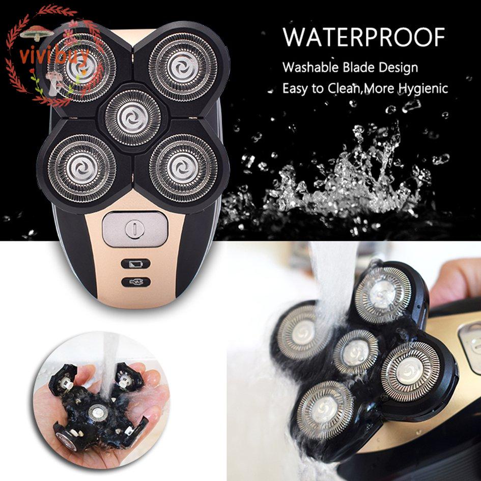 LK1800 5 In 1 4D Men's Rechargeable Bald Head Electric Shaver 5