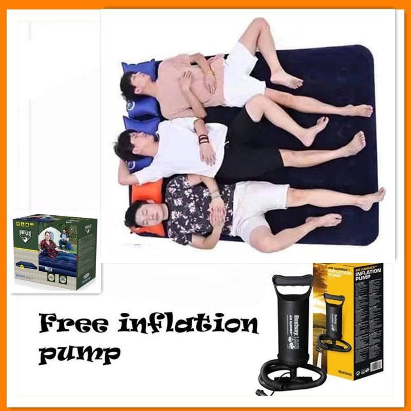 BESTWAY inflatable family size airbed with manual air pump model67003