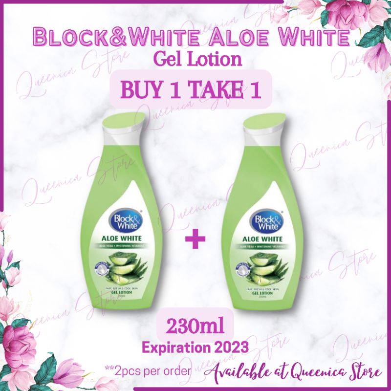 BUY 2 Block & Whiye Aloe White Gel Lotion 230ml Shopee Philippines
