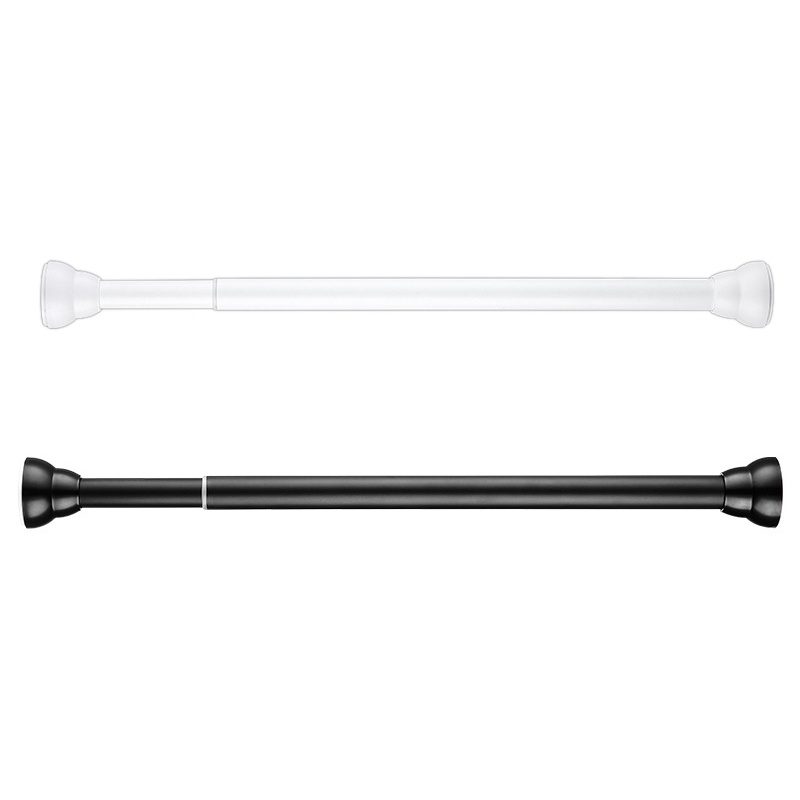 Adjustable Shower Curtain Rod Stainless Steel Spring Loaded Bathroom