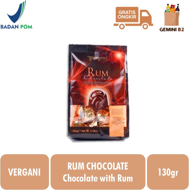Vergani Rum Chocolate/Italian Chocolate Filled With Rum Cream 130GR