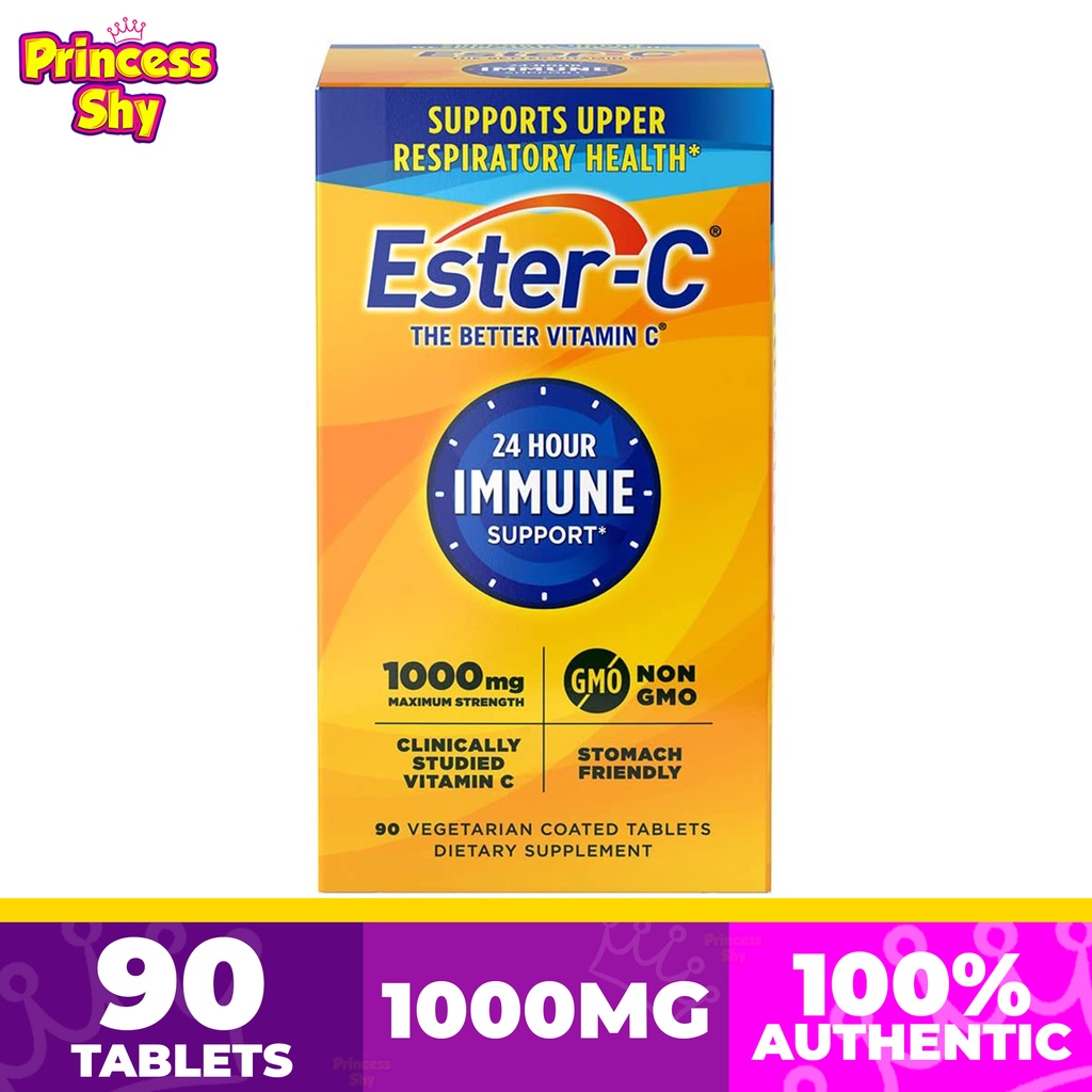 EsterC 1000mg Vitamin C Maximum Strength Vegetarian Coated NonGMO 90