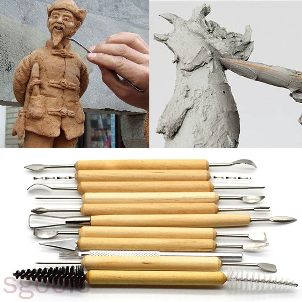 11pcs/set Clay Sculpture Pottery Tools Beginner's Clay Sculpting Set