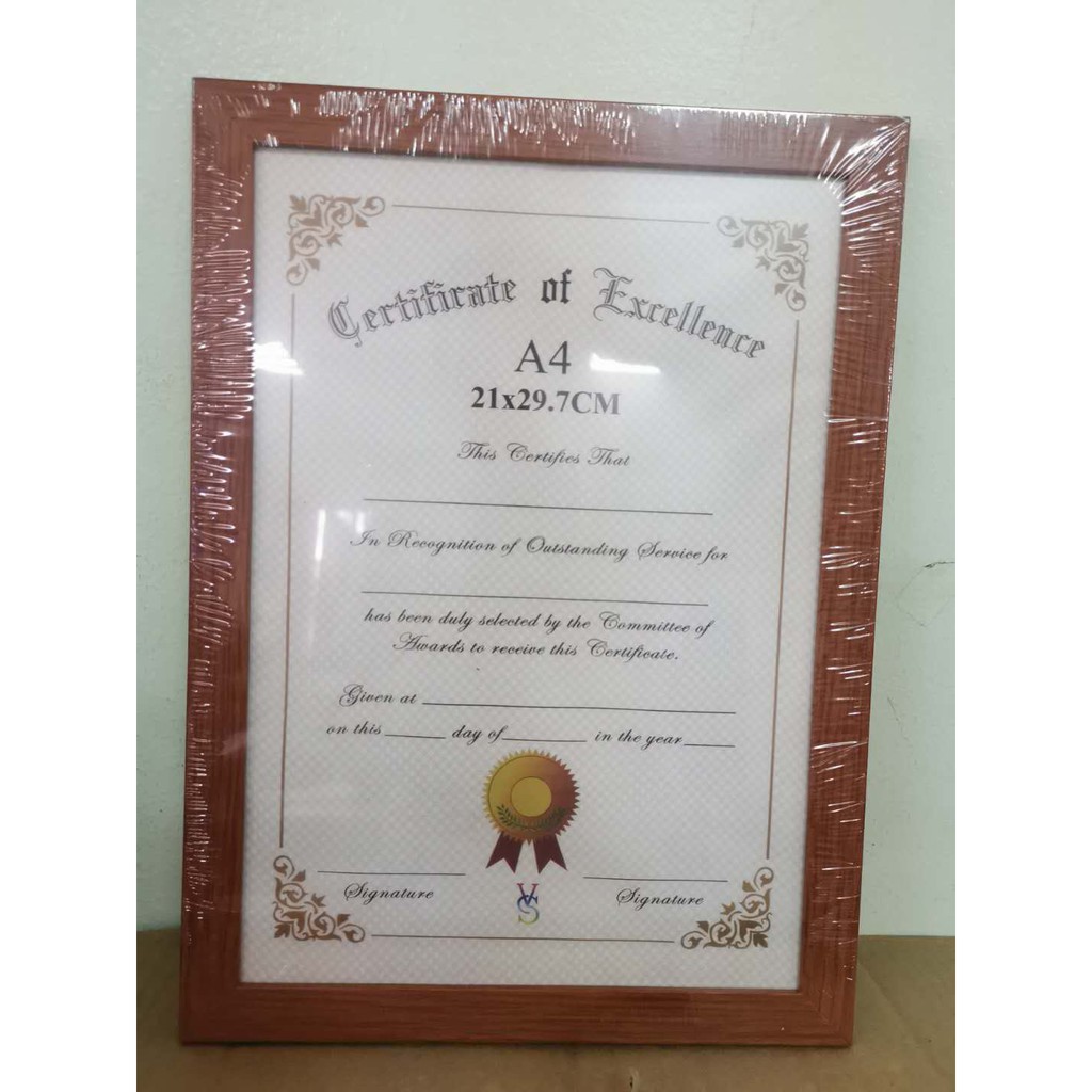 [VS] CERTIFICATE FRAME WOODEN ACETATE COVER A4 YY6020/YY8033X/YY8001