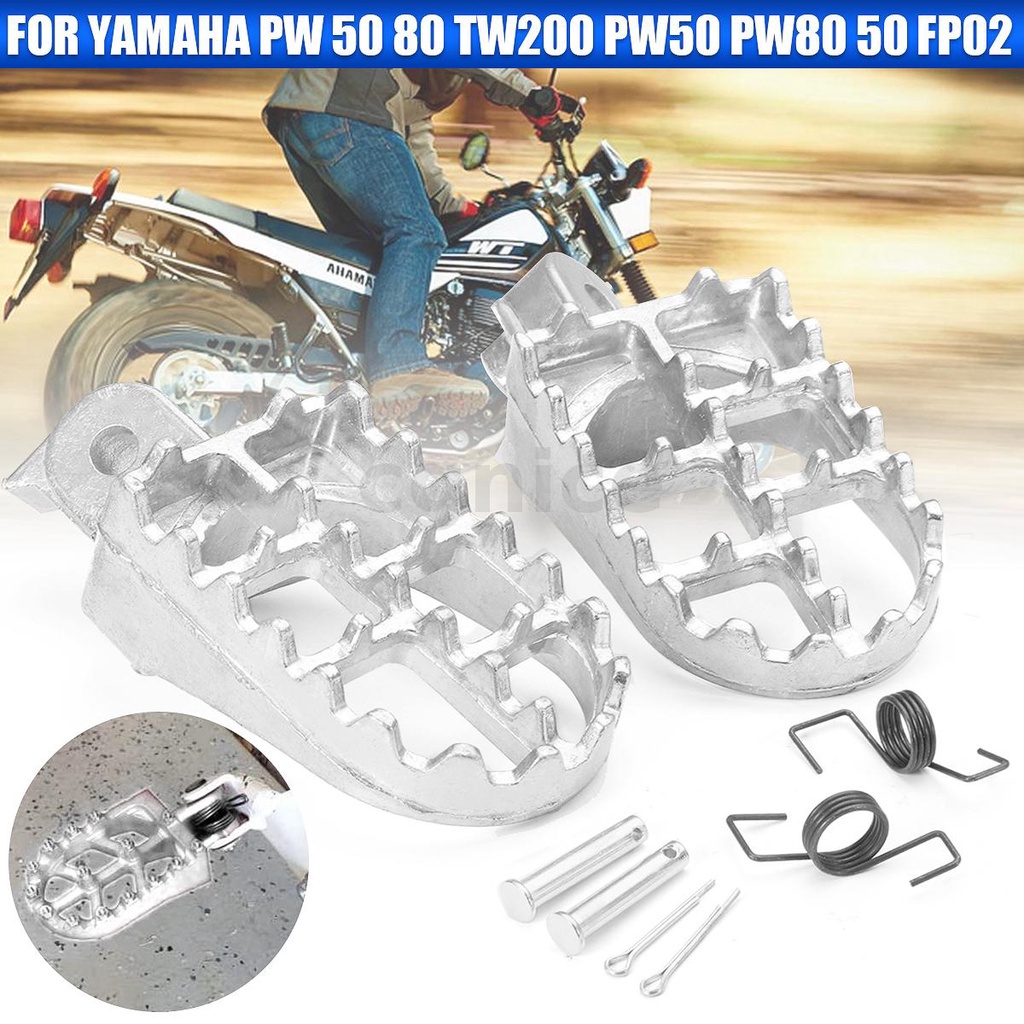SILVER FOOT PEGS FOOTRESTS PEG FOR YAMAHA PW50 TW200 PW80 HONDA CRF XR Shopee Philippines