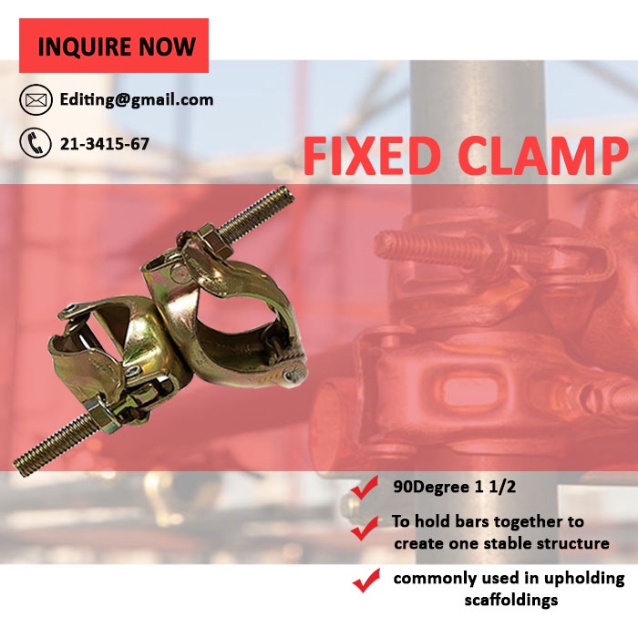 FIXED CLAMP 1 1/2 / GALVANIZED CLAMP / SCAFFOLDING CLAMP Shopee