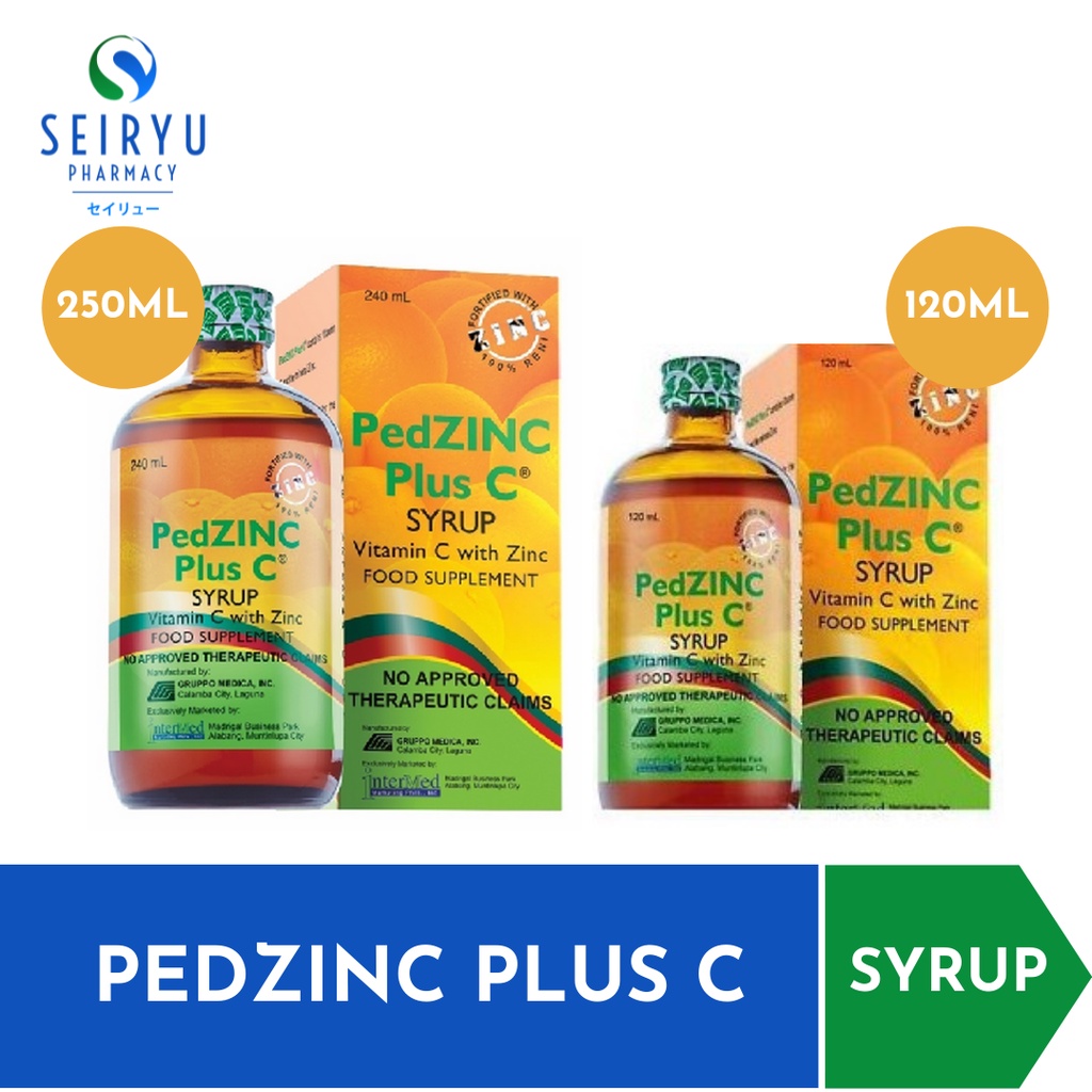 PEDZINC PLUS C SYRUP Shopee Philippines