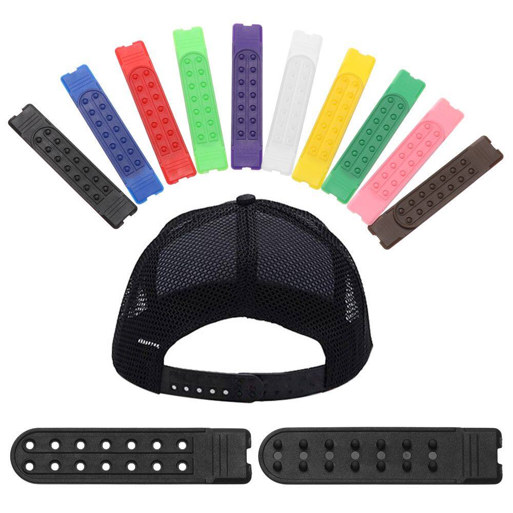 JAYQQ 5 Sets Hot 14 Holes Colorful Baseball Cap Clip Strap Snapback