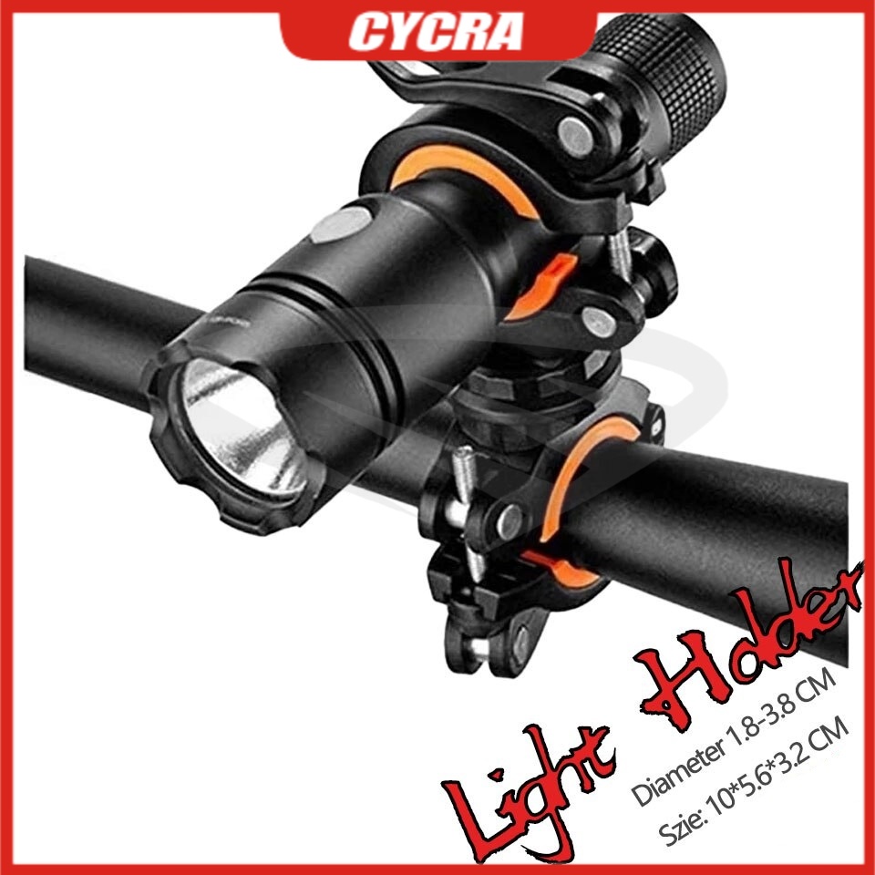 Bicycle Light Bracket Bike LED Torch Headlight Pump Stand Quick Release Mount 360 Degree