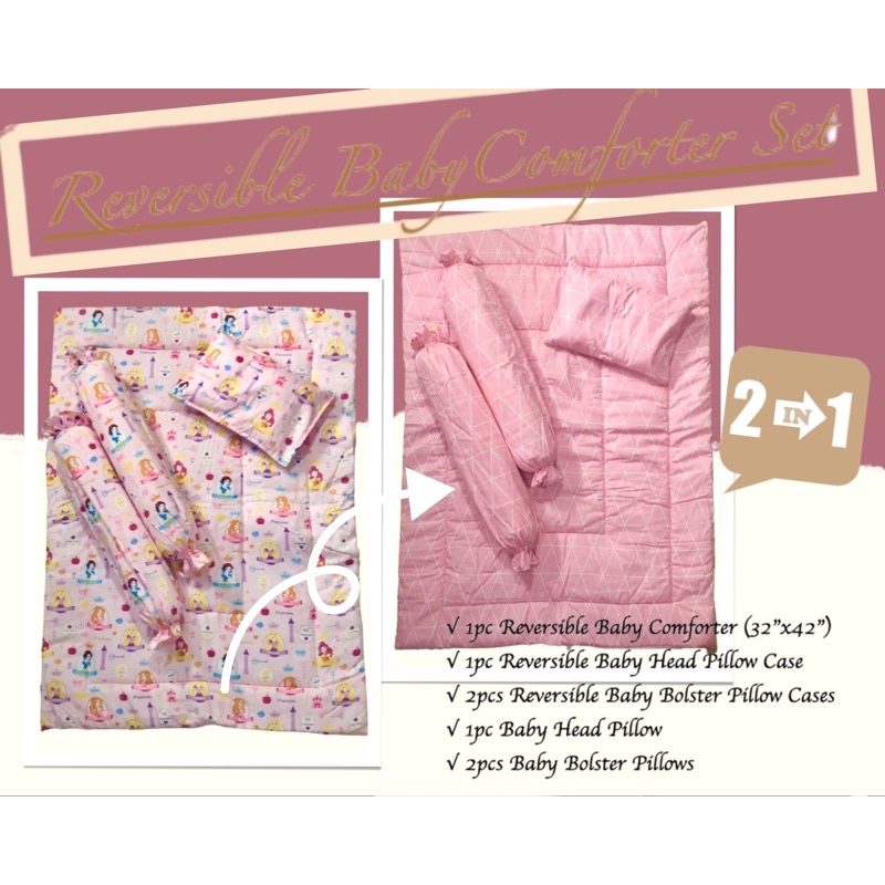Reversible Baby Comforter Set Disney Princess Shopee Philippines