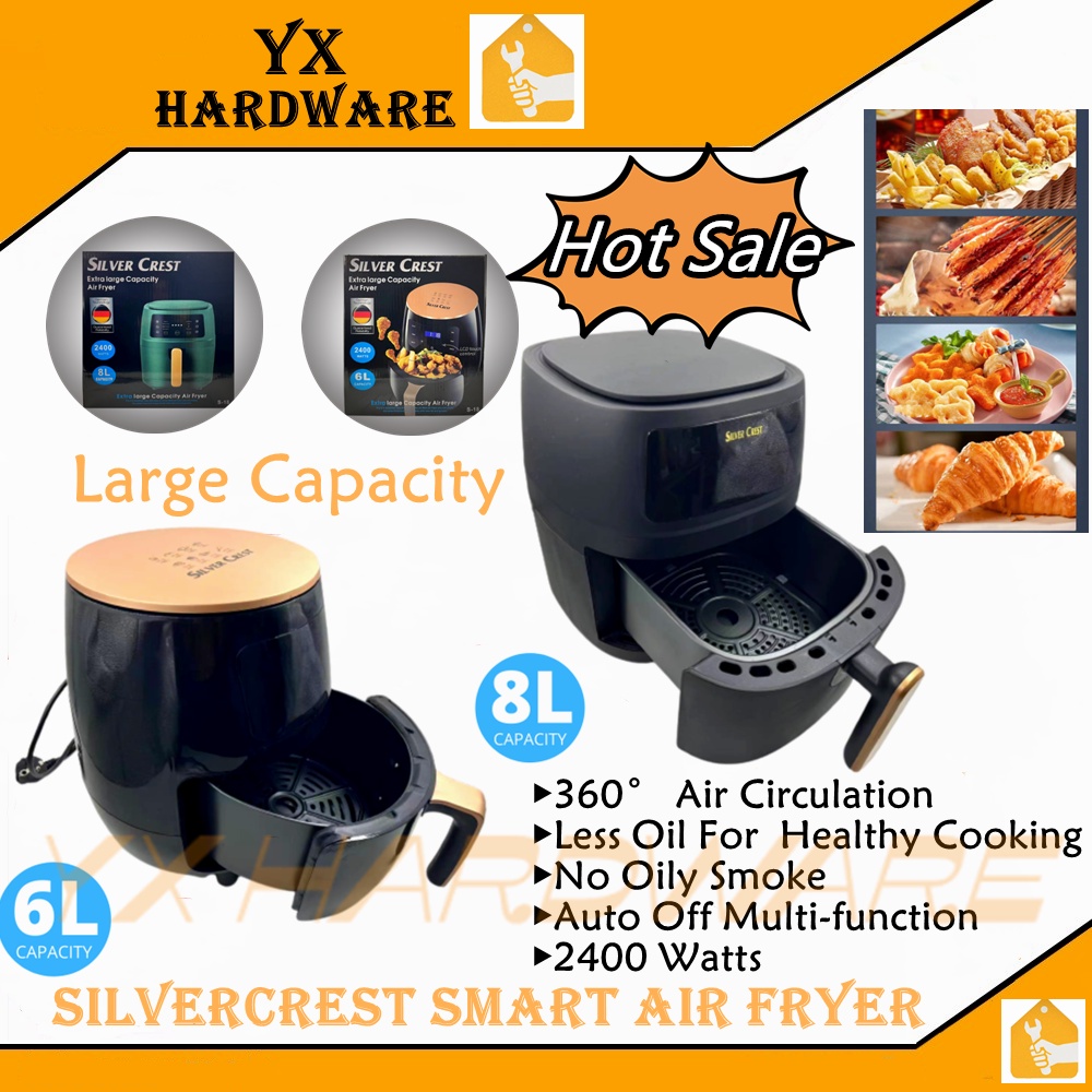 SILVERCREST Smart Air Fryer 6L / 8L Digital Touch Fully Automatic