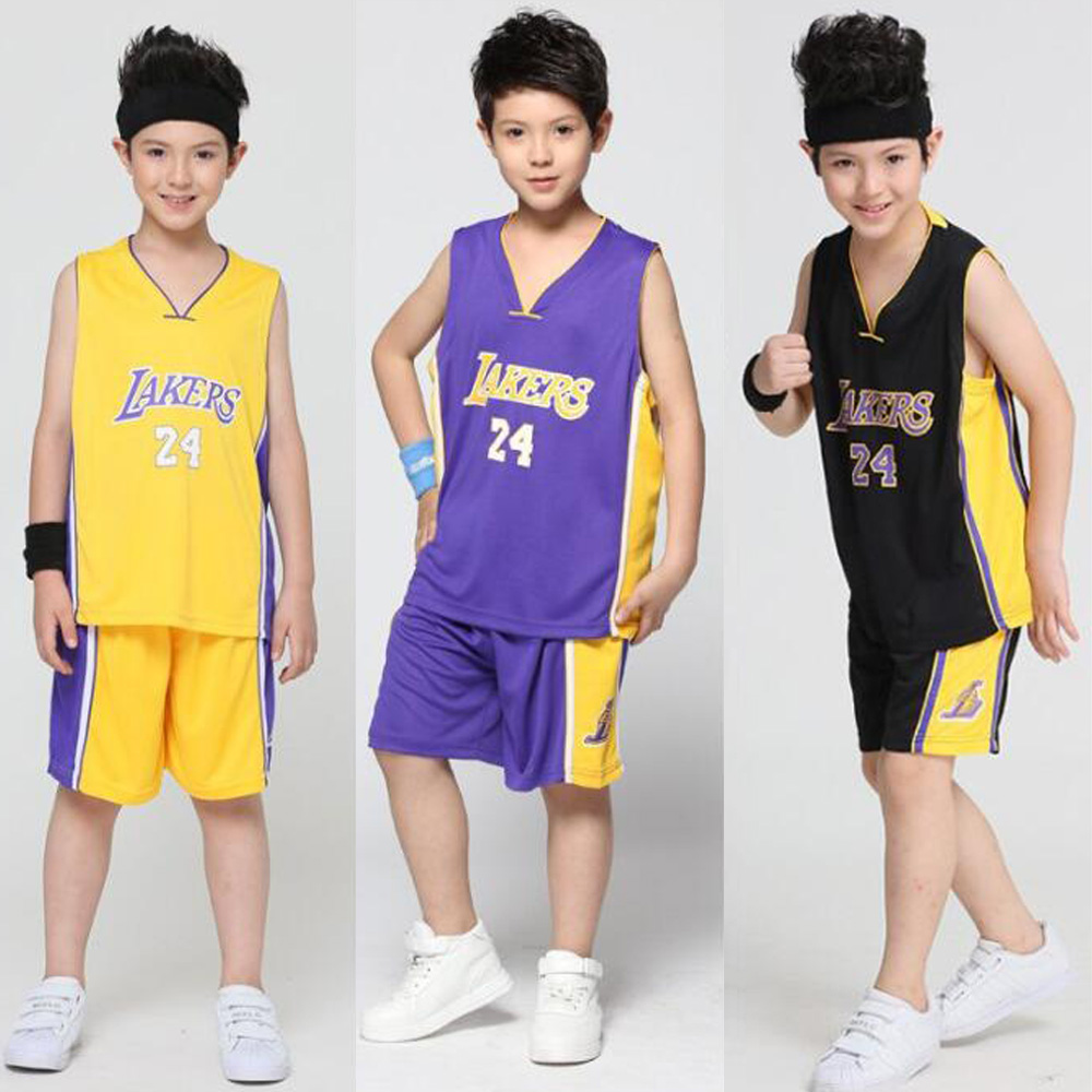 Los Angeles Lakers No.24 Kobe Bryant Kids Basketball Jersey Shopee