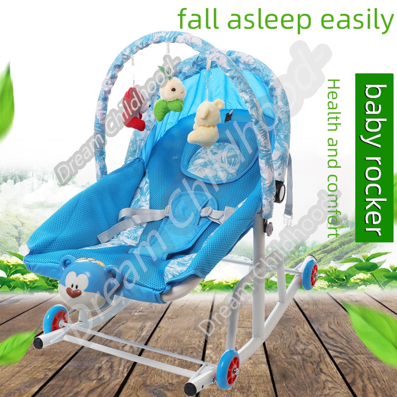 W/ Mosquito Net& Baby Rocking Chair Reclining Chair Baby Cradle Rocking