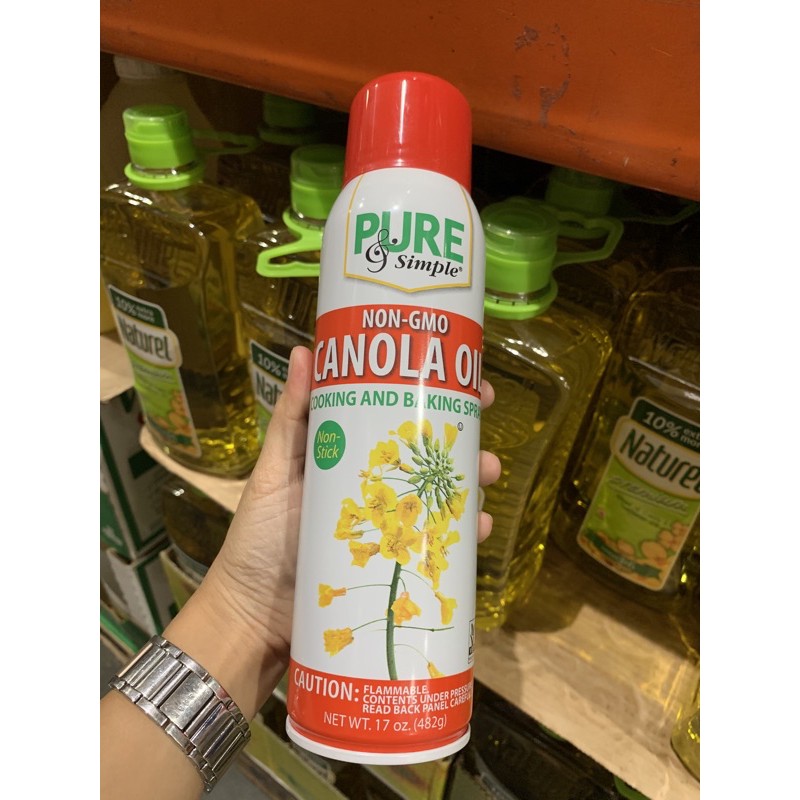 Pure & Simple Canola Cooking Spray Zero Calorie 482g Shopee Philippines