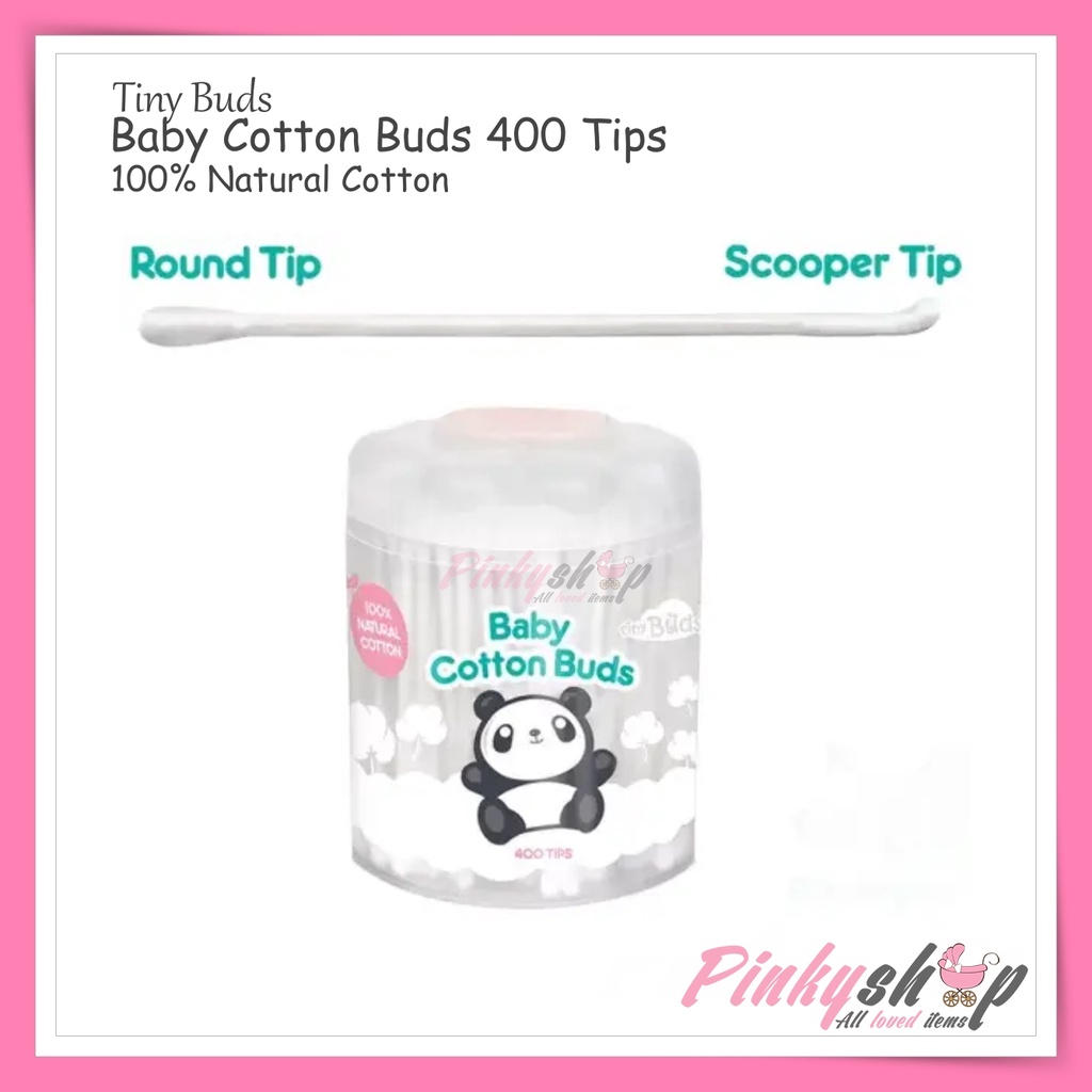 Tiny Buds Baby Cotton Buds 400 tips Round Tip With Scooper Tip Shopee Philippines
