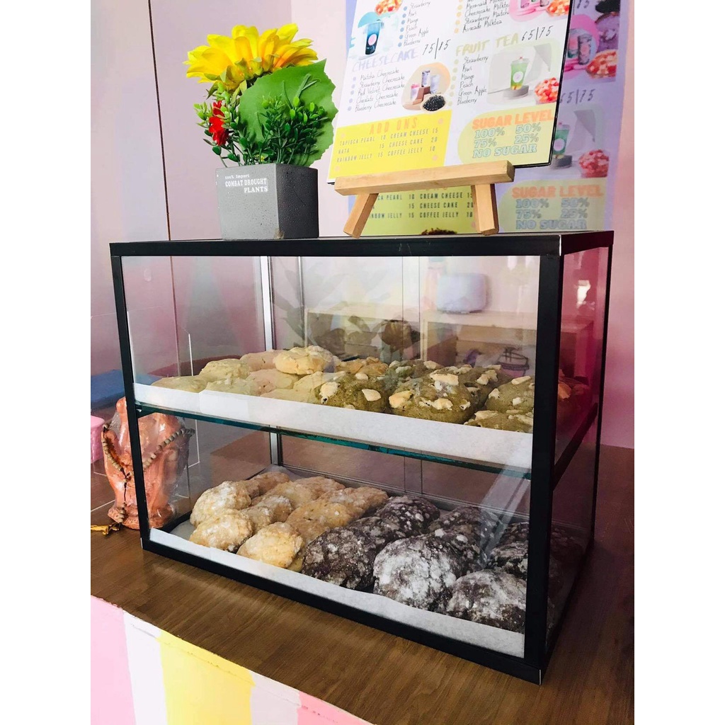 2 Layer Drawer Shelf Glass Display Stante Shopee Philippines