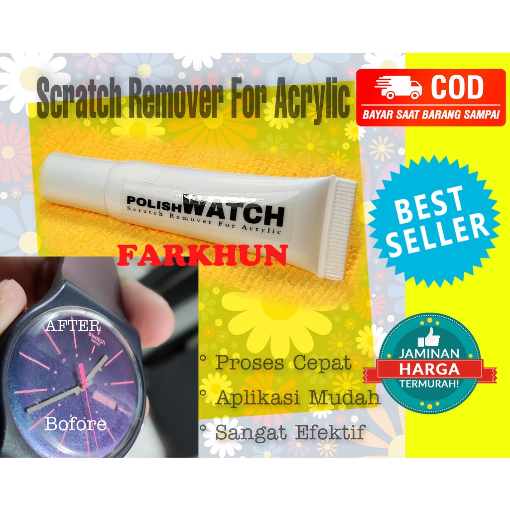 Powerful POLYWATCH SCRATCH REMOVER ACRYLIC Mica GLASS Beret WATCH