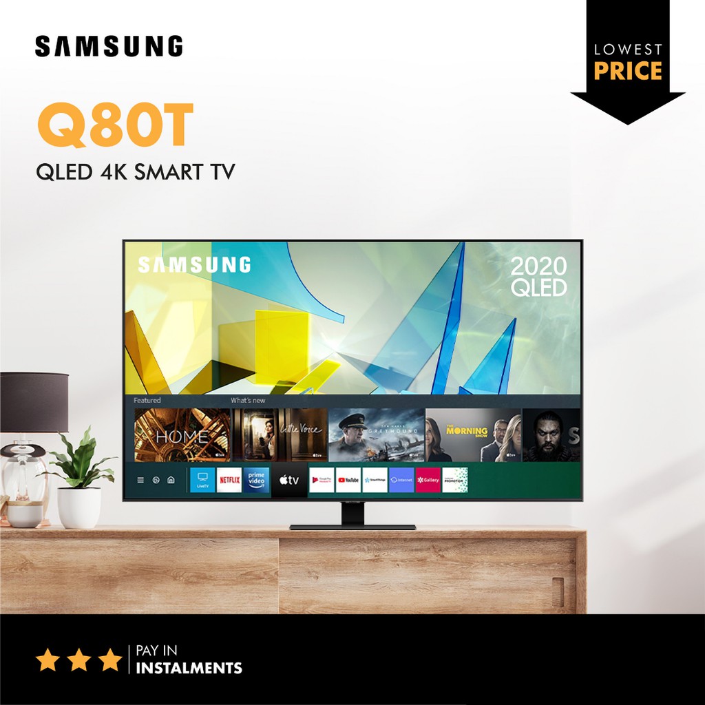 Samsung Q80T 55" 65" 75" QLED 4K UHD HDR TV 2020 1 Year Warranty