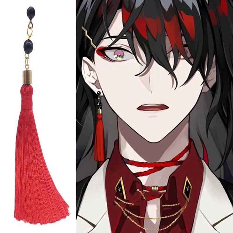 Anime Nijisanji VTuber Ike Eveland Personality Ear Clip Earrings Luxiem