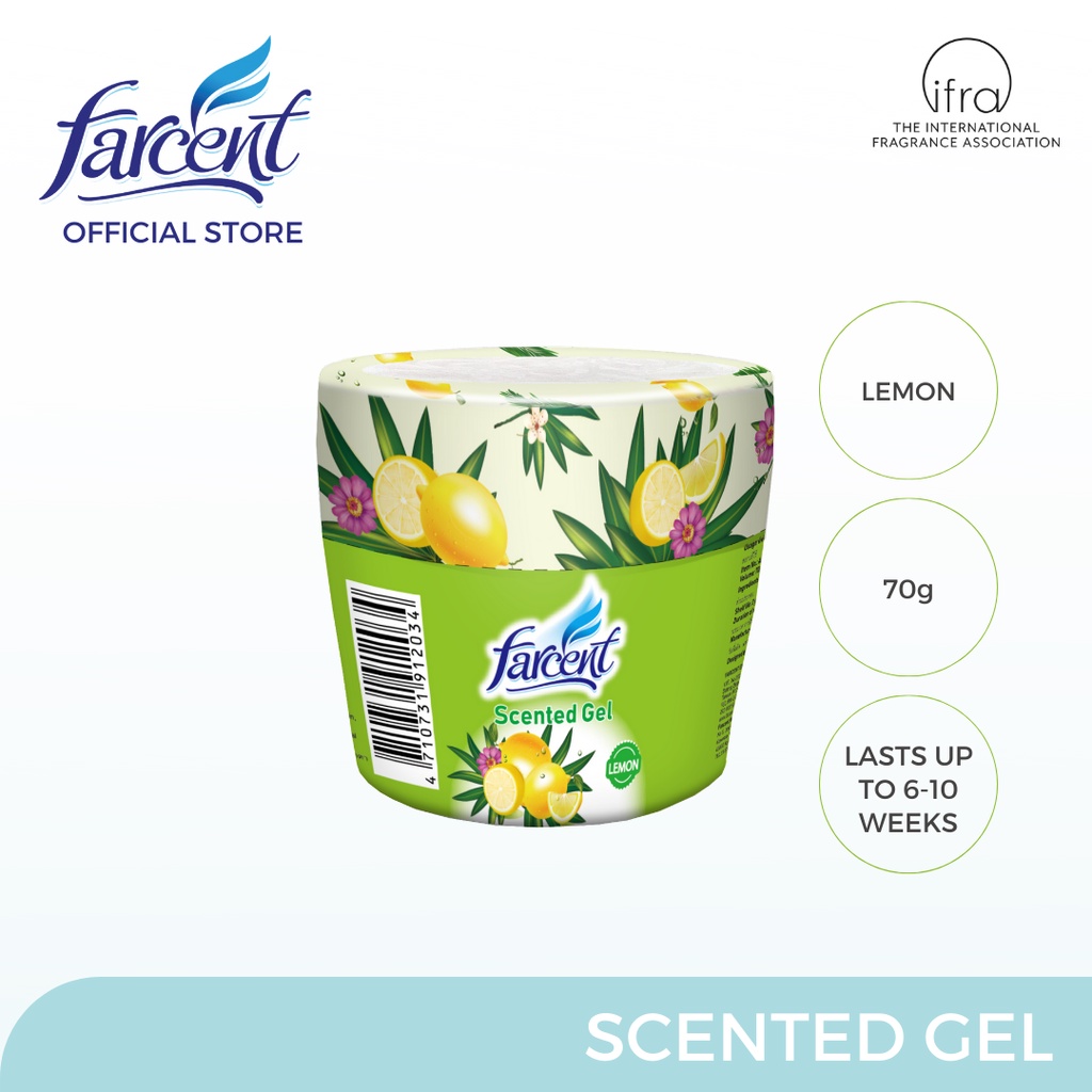 Farcent Air Freshener Scented Gel Lemon 70g Shopee Philippines