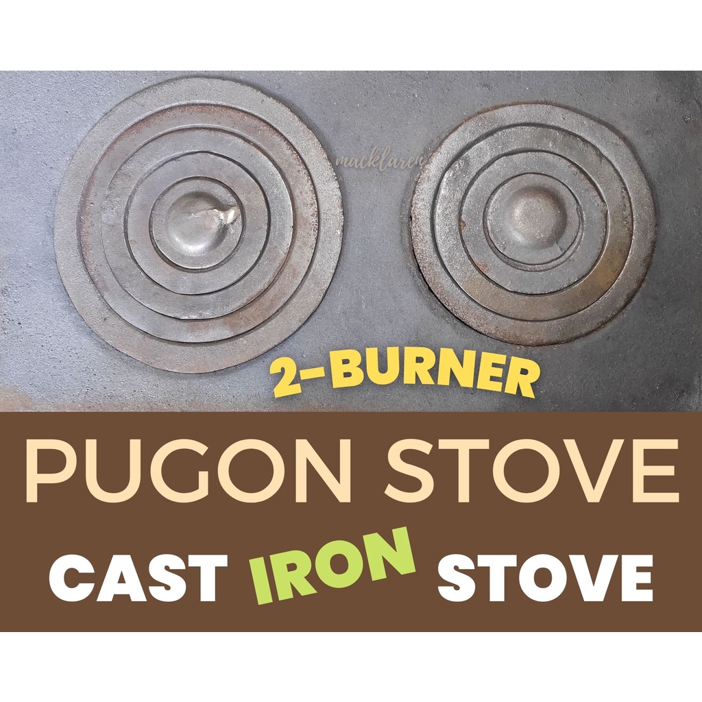 Pugon Stove Cast Iron Pundido Stove Plate Two 2 Burner Panlutuan Lutuan Cooking Rings Detachable
